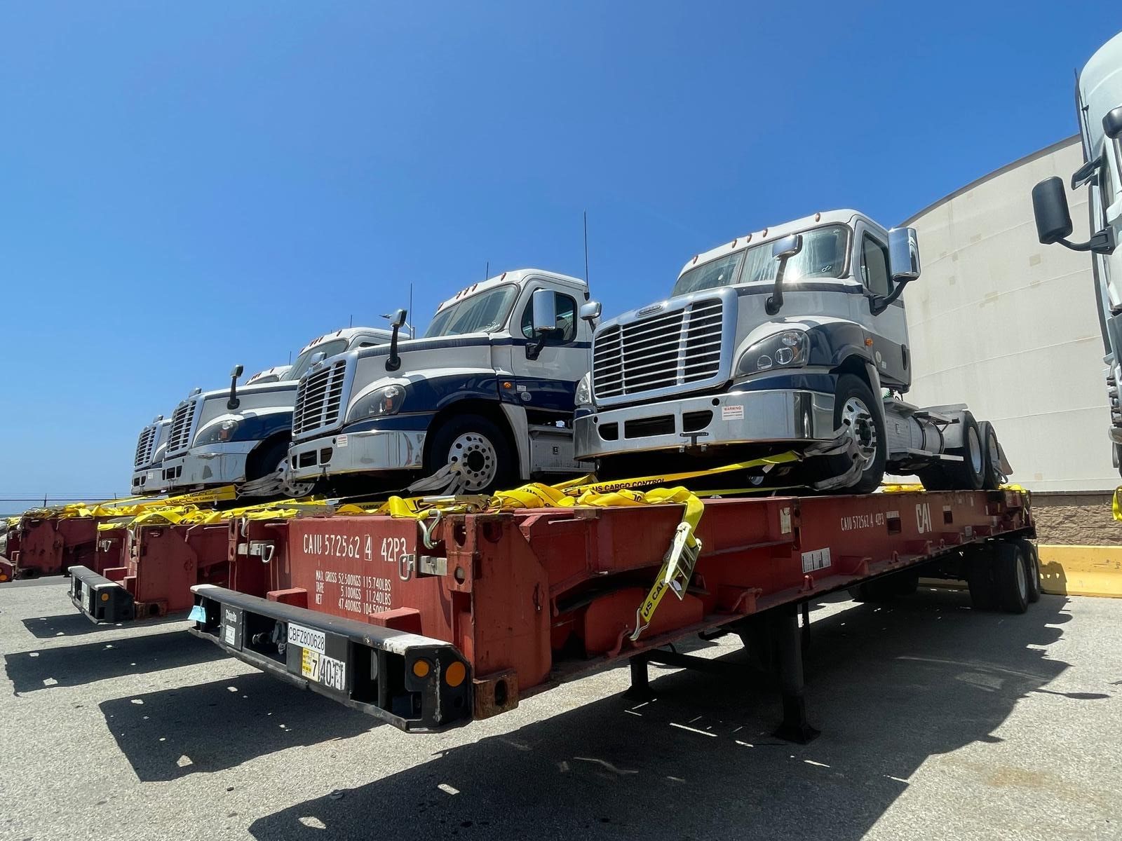 Truck on a loader