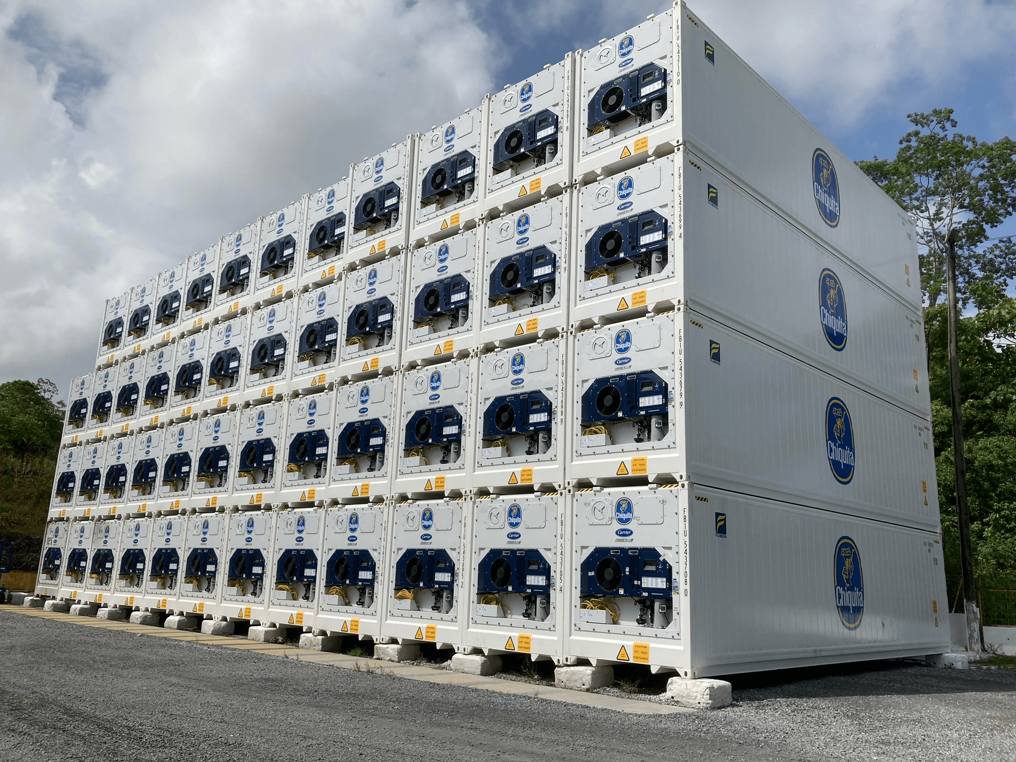 40' Refrigerated Containers Stacked