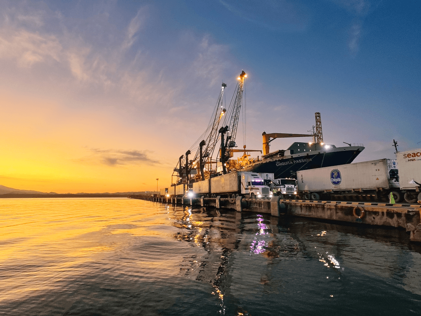Cargo Ship on harbor